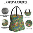 thumbnail image 3 of Pioneer Flower Floral Print Pattern Drawstring Lunch Bag Women - Drawstring Lunch Bag Insulated for Work Office - Stain-Resistant Large Lunchbags for Women with Multi-Pockets, 3 of 6