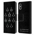 thumbnail image 1 of Head Case Designs Officially Licensed Assassin's Creed Legacy Logo Geometric Crest Leather Book Wallet Case Cover Compatible with Apple iPhone X / iPhone XS, 1 of 6
