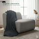 thumbnail image 2 of Cobija Frazada Afelpada Dreamlab Flannel de Rayas Ultra Suave | Blanket Cobertor Polar Invierno para Cama o Manta para Sofa | Frazada Calientita, Hipoalergénica | Colcha Grafito, 2 of 7