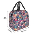 thumbnail image 3 of Sikiie Skull flower leaf Plaid Lunch Bag for Women & Men Adult Insulated Lunch Box, Food Lunch Containers Lunch Tote Bags for Work, Travel, Outdoor, 3 of 8
