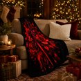 thumbnail image 3 of Red Roses with Dagger on Black, Dramatic Gothic Style for Dark Art Lovers, Crimson Floral Blade Scene and Valentine's Day Gift, Cozy Flannel Blanket for Bedroom and Reading Nook, Home Decor, 3 of 9