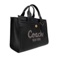 thumbnail image 3 of Bolsa Tote Cargo Bubble  C0ach  de piel Negra con logo bordado, 3 of 8