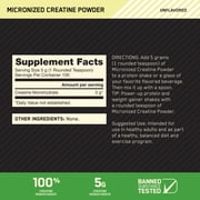 Optimum Nutrition Micronized Creatine Powder, Unflavored, 100 servings