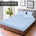 thumbnail image 5 of Royale Linens Fitted Sheet California King - Ultra Soft 1800 Brushed Microfiber - Hotel Luxury Bottom Sheets - Wrinkle Free & Fade Resistant - Deep Pocket Fitted Sheet Only (King Cal, Lake Blue), 5 of 10
