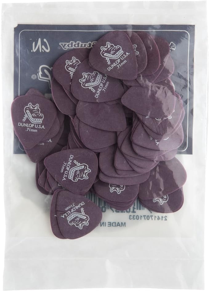 Dunlop Gator Grip, Purple, .71mm, 72/Bag