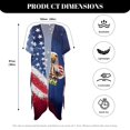 thumbnail image 6 of HELLHERO Polyester Long Kimono Swimsuit Cover Up for Beach Quick Dry Comfort American Eagle, 6 of 6