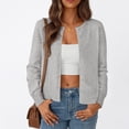 thumbnail image 6 of SUNBS Long Sleeve Sweaters for Women Cropped Cardigan Womens Lightweight Blouse Fashion Knit Top Button Up Clothes, 6 of 7