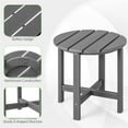 thumbnail image 6 of Aimee Lii Set of 2 18 Inch Round Weather-Resistant Adirondack Side Tables, Patio Furniture for Outdoor Garden Backyard Pool Deck-Gray, 6 of 10