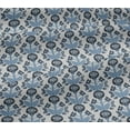 thumbnail image 6 of oneOone Viscose Jersey Dusty Blue Fabric Leaves & Clover Sewing Material Print Fabric By The Yard 60 Inch Wide, 6 of 7