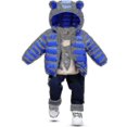 thumbnail image 2 of Niños Niños Niñas Invierno Ropa Caliente Con Capucha Abajo Chaqueta Acolchada Abrigo Outerwearab, 2 of 4
