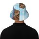 thumbnail image 5 of Balery Funny Cat Taking a Bath Sombreros para el sol para hombre y mujer, sombrero de pescador con UPF 50+, 5 of 6
