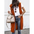 thumbnail image 2 of Faithtur Gilet Femme, Sans Manches Ouvert devant Solide Ample Long pour Rue Décontractée, 2 of 6