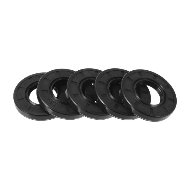 Sello de aceite universal TC de doble labio con resorte de acero Unique Bargains 24x47x7mm alta presión caucho NBR negro 5 Pcs