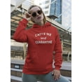 thumbnail image 2 of Coffeine And Quarantine Quote Hoodie Women -GoatDeals Designs, Female Medium, 2 of 4