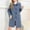 *Blue, variant on Womens Wool Blend Coat,Long Sleeve Lapel Mid Long Coats ,Button Up Fall Winter Coats Black,Womens Plus XXXL