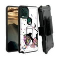thumbnail image 1 of ANJ+ Rugged Shockproof Holster Case w/Card Slot, Kickstand + Tempered Glass for Motorola Moto G Stylus 5G - Butterfly Fairy, 1 of 4