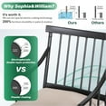 thumbnail image 4 of Sophia & William 4Pcs Swivel Patio Dining Chairs Outdoor Metal Armchairs with Cushions- Black & Beige, 4 of 6