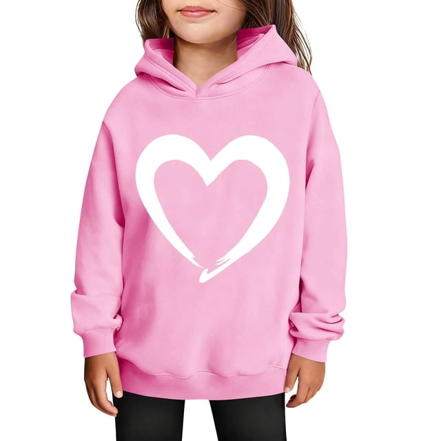 Sudaderas con capucha para niños y niñas, sudaderas casuales de manga larga, lindas sudaderas de gran tamaño con bolsillo de polar, chaquetas para niñas
