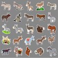 thumbnail image 4 of Pegatinas de vinilo impermeable con forma de burros y animales, 50 unidades, 4 of 5