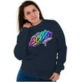 thumbnail image 5 of XOMG POP Bella Musical Rainbow Women Crewneck Sweatshirt Brisco Brands S, 5 of 6