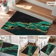 thumbnail image 5 of 2x3 Ft Entryway Area Rug, Green Marble Kitchen Rug Runner Washable Floor Mat, Gold Abstract Vintage Modern Ombre Art Non Slip Indoor Door Mat Throw Carpet for Bathroom Living Room Bedroom, 5 of 8