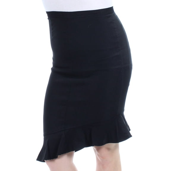 MAX STUDIO $78 Womens New 1439 Black Above The Knee Pencil Casual Skirt XL B B