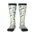 thumbnail image 2 of Lsque Watercolor Leaves Printed Crew Socks Men's Women's LightWeight Thin Casual Calf Socks ,Knee High Socks,Cotton Socks, 2 of 9