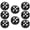 Black Gluebeads, variant on Yihuala Stick On Triple Ball Bearing Casters Tool Less Installation For Home Furniture Kitchen Appliances 8pcs