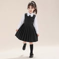 thumbnail image 2 of mgoYE Birthday Girl Dress Girls School Dress Cute Knee Length Sleeveless Jumper Dress for Kids(Black,6-7 Years), 2 of 9