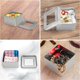 thumbnail image 4 of Caja de Metal Plateada con Tapa (Paquete de 10) - L9xW9xH5.5cm - Tarro vacío Cosméticos Cuadrado portátil de Metal - Vela vacía en Maceta, Tarro vacío pequeño, Kit de Supervivencia, 4 of 5