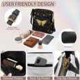 thumbnail image 6 of Kuiaobaty Butterfly Moon Stars Print Crossbody Bag for Women, Trendy Portable Leather Satchel Purse with Adjustable Strap, Zipped Pockets Messenger Handbag Lightweight Shoulder Bag for School, 6 of 7