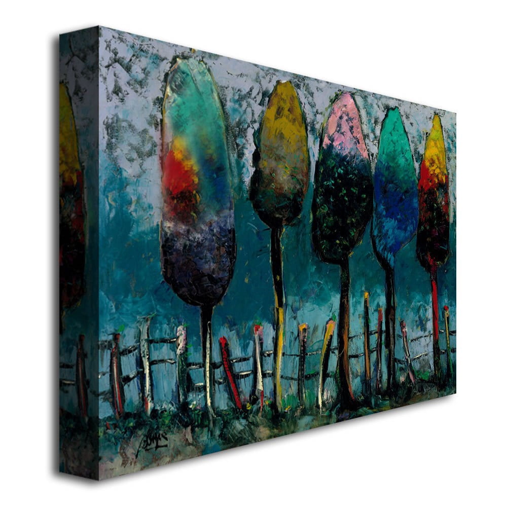 Trademark Fine Art Abstract Canvas Art ' Boyer Azul Cielo ' by Masters Fine Art