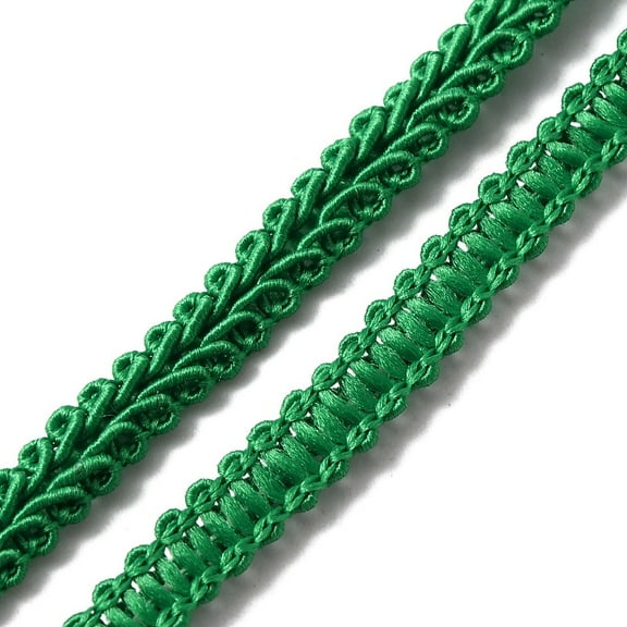 50 m Polyester Lace Trim Sewing Centipede Lace Ribbon for Clothes Accessories and Curtains Accessories Green 1/4 inch(8mm)