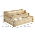 thumbnail image 3 of Outsunny 3-Tier Wood Raised Garden Bed, Natural, 3 of 10