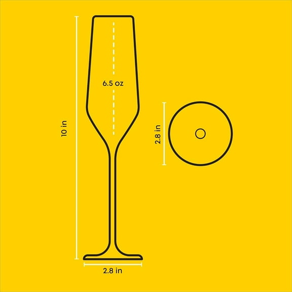 White Wine Glasses, Set of 4 Italian Glasses, 13.5 oz Clear – Made in Europe