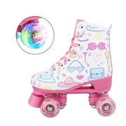 EONROACOO Roller Skates for Girls, Women Kid Teen Light up 4 Wheels Roller Skates (Youth 2)