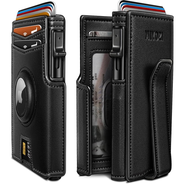 Billetera Miyozi Airtag para hombre con clip para billetes y bloqueo RFID