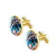 thumbnail image 2 of Dolphin Elegant Dress Shirt Clip and Cufflinks Set, Stainless Steel Men's Cufflinks - Suitable for Formal Attire - for Wedding Events, 2 of 6