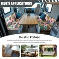 thumbnail image 3 of XYZCANDO Boho Flower RV Dinette Cushions Washable Camper Accessories Universal 2 Seat Couch Cover Comfortable Furniture Covers for Sofa and Loveseat Slipcovers for Women Easy to Install Pink, 3 of 7