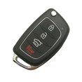 thumbnail image 1 of 4 Buttons Uncut Blank Flip Replacement Key Fob Case fit for Hyundai Sonata Santa Fe Key Fob Cover, 1 of 4