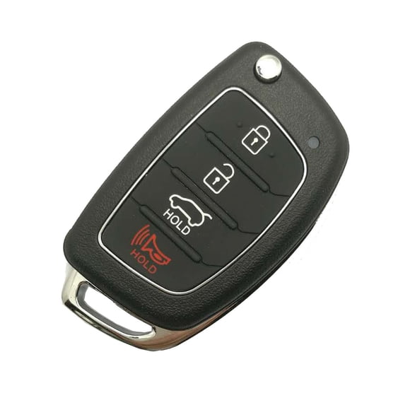 4 Buttons Uncut Blank Flip Replacement Key Fob Case fit for Hyundai Sonata Santa Fe Key Fob Cover