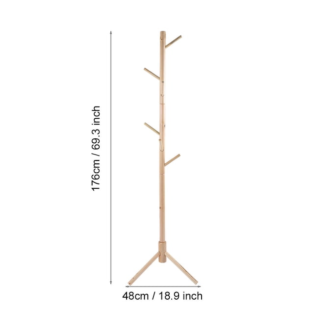 Sonew Tree Style Wooden Coat Hat Rack Cloth Hat Stand Standing Hanger Floor Stand Bedroom, Cloth Hat Standing Hanger, Floor Coat Rack