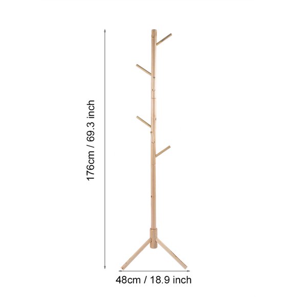 Sonew Tree Style Wooden Coat Hat Rack Cloth Hat Stand Standing Hanger Floor Stand Bedroom, Cloth Hat Standing Hanger, Floor Coat Rack