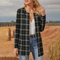 thumbnail image 4 of Lilgiuy Women's Spring And Autumn Round Neck Check All-Match Coat Cardigan Women'S Top Winter Fashion 2022, 4 of 5