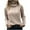 Khaki, variant on Amidoa Green Women Sweater Lightweight Turtleneck Long Sleeve Knit Solid Casual Sweaters Women's Cardigans/Sweaters L