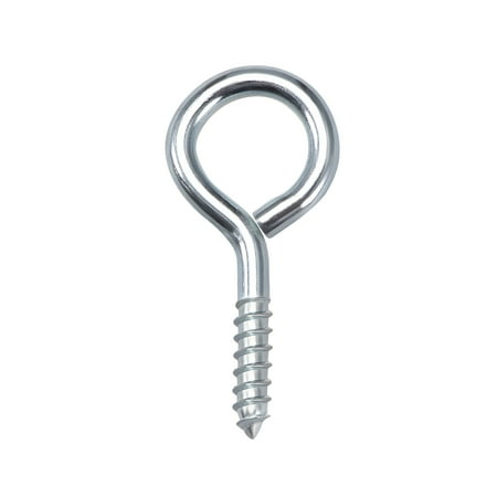 

Uxcell 2.3 Small Screw Eye Hooks Self Tapping Screws Carbon Steel Silver 30Pcs