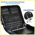 thumbnail image 4 of Zipper Binder with Shoulder Strap 2 inch 3 Ring Waterproof File Folder Organizer Bag 500 Sheet Cute Cat Paw Pattern, 4 of 8