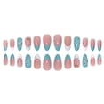thumbnail image 4 of Cross-border hot-selling almond-shaped fake nails, summer-style shells, three-dimensional water droplets embellished, fashionable and white, wearing nail pads, 4 of 7