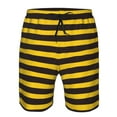 thumbnail image 4 of Naloa Bee Stripe Men's Beach Shorts, Surfing shorts, Swim trunks, Quick Dry Swim Trunks for Surfing Beach Fun - Large, 4 of 9