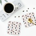 thumbnail image 4 of Kdxio Yoga Labrador Retriever Funny Coasters,4 Pcs Leather Coasters,Housewarming Gifts,Protect Furniture from Water Marks Scratch and Damage, 4 of 8